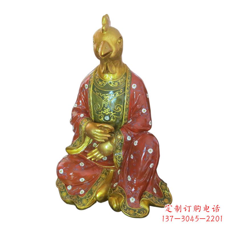 聊城玻璃钢彩绘生肖雕塑