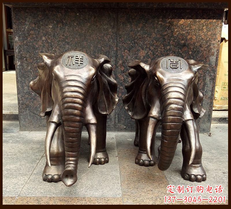 聊城吉祥大象铜雕222