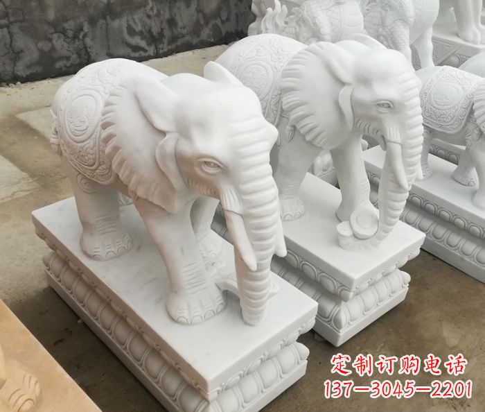 聊城增添吉祥气息的玉质大象雕塑