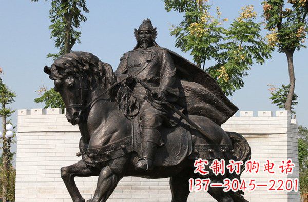 聊城将军骑马古代人物铜雕