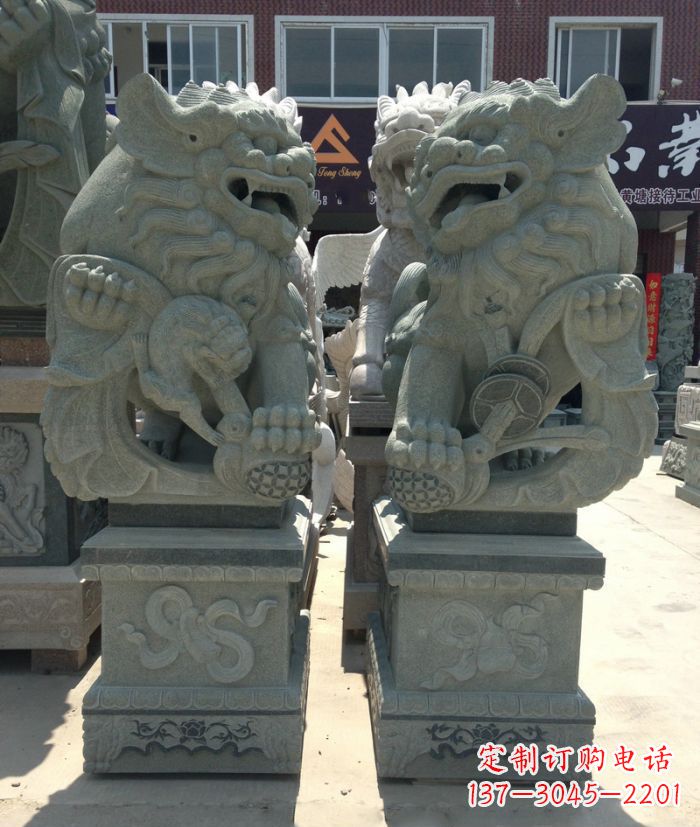 聊城南方风石雕狮子，纯手工为你独一无二