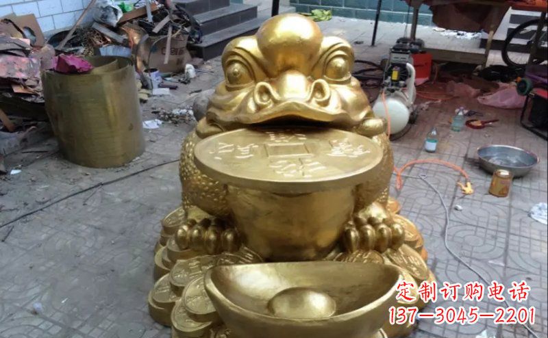 聊城铜质金蟾招财动物雕塑
