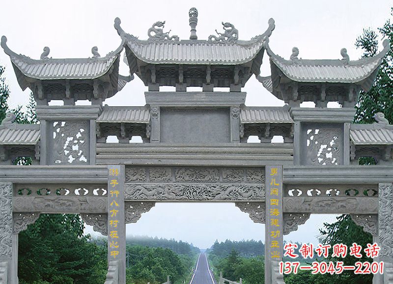 聊城金昌石雕牌坊雕刻