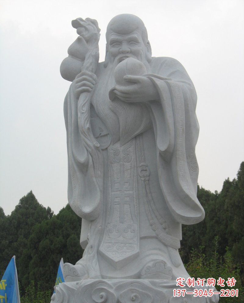 聊城大理石老寿星雕塑,重现传统文化的美好