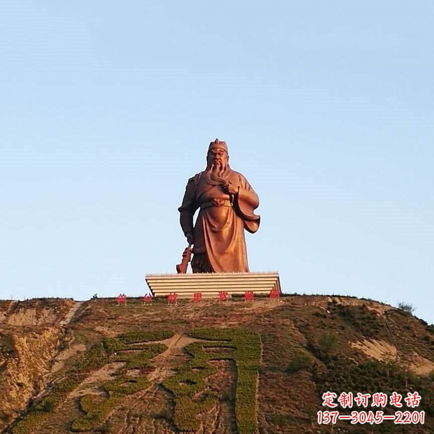 聊城中领雕塑精心打造的历史名将关公雕像