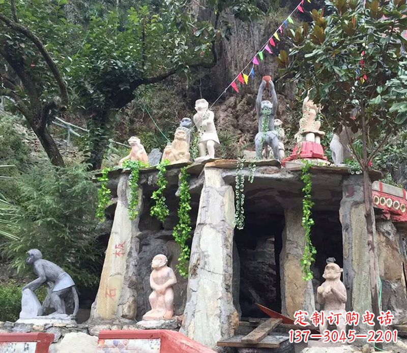 聊城中领雕塑:精美猴子石雕