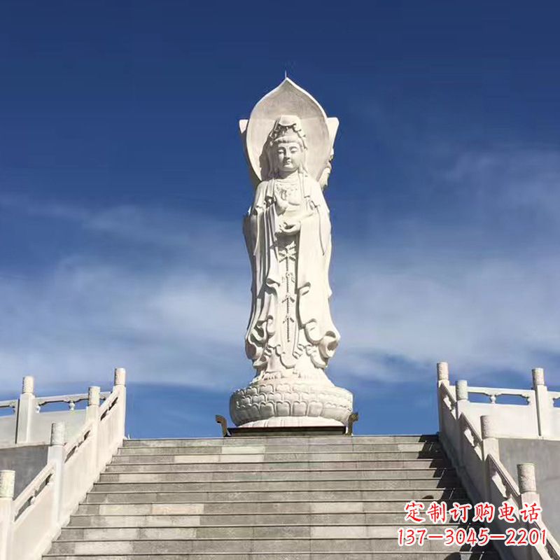 聊城专业定制三面观音石雕景观雕塑