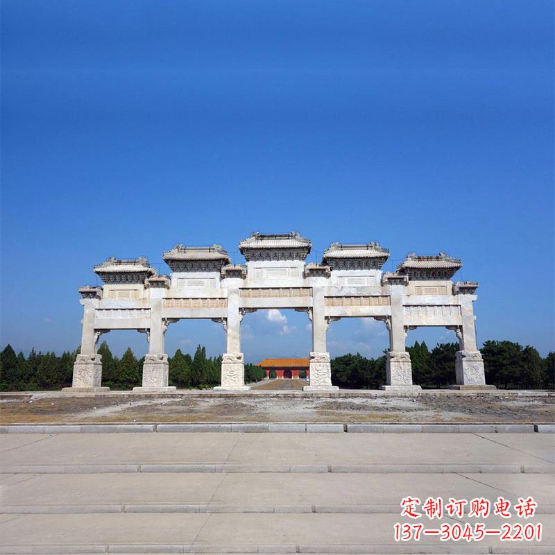 聊城山西景区牌楼石雕,让您的景区更加绚丽多彩