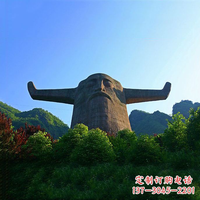 聊城中领雕塑:神农头像雕塑