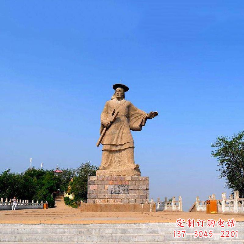 聊城领雕塑追踪历史英雄,精美大禹石雕像