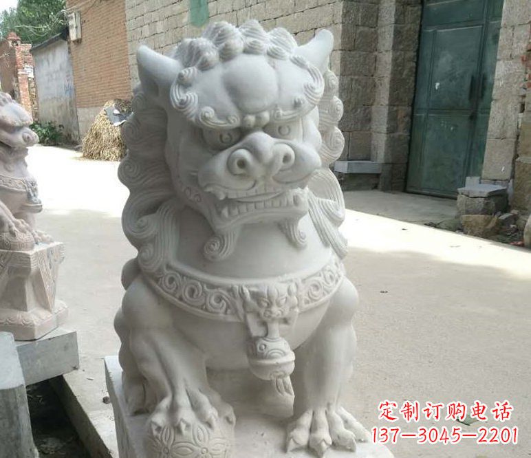 聊城景区南方石狮子石雕