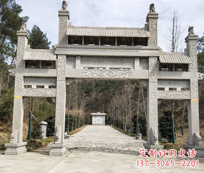 聊城中领雕塑定制牌坊石雕