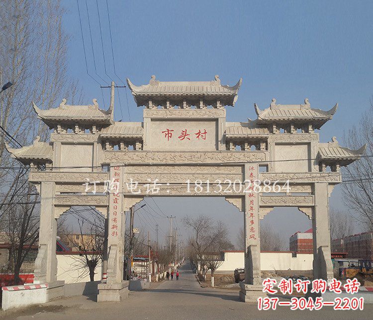 聊城景区三门七楼石雕牌坊——精美绝伦的牌坊雕塑
