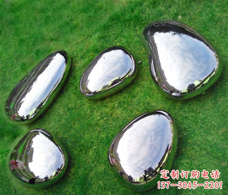 聊城简约而优雅的镜面不锈钢水滴雕塑