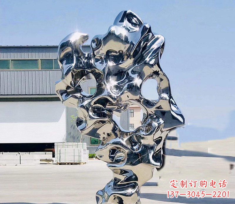 聊城镜面不锈钢太湖石雕塑