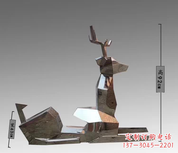 聊城中领雕塑为您带来一款全新的不锈钢梅花鹿雕…
