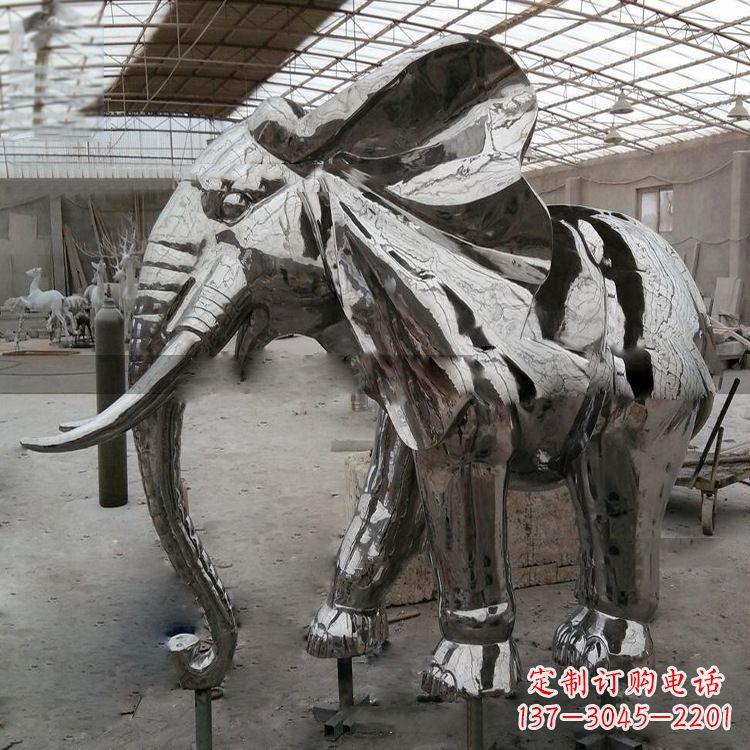 聊城中领雕塑推出一款全新的大象雕塑，表面采用…