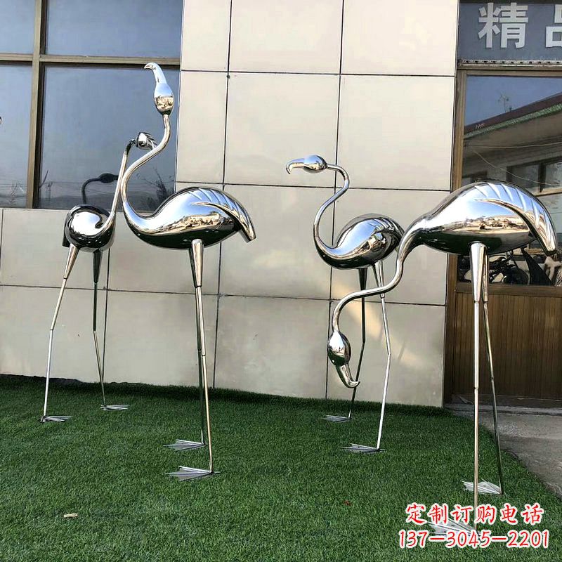聊城镜面火烈鸟不锈钢雕塑
