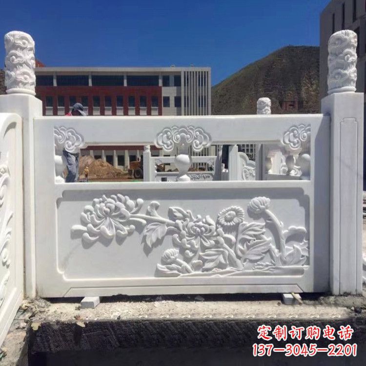 聊城菊花石雕栏板