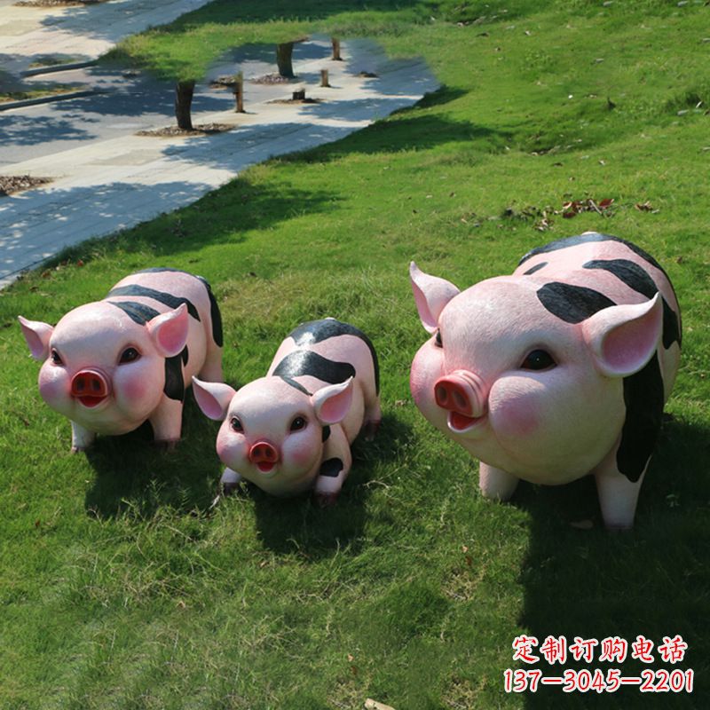 聊城全新卡通猪雕塑,为您的家居装饰带来活力