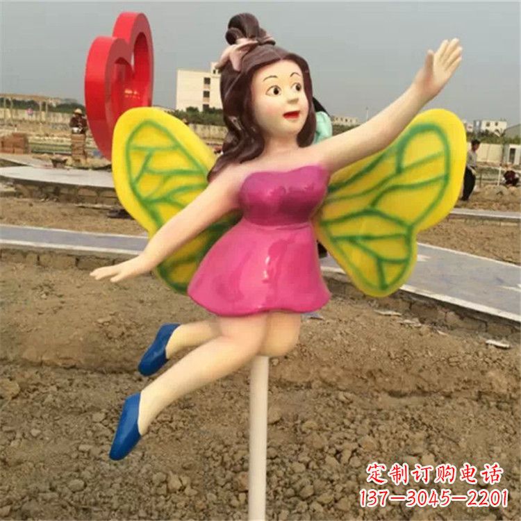 聊城领雕塑:精美的蝴蝶仙子公园景观雕塑