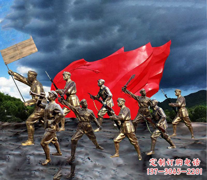 聊城纪念伟大革命先烈的红军雕塑