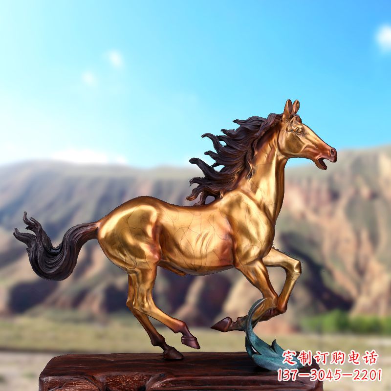 聊城烤漆铜雕动物马