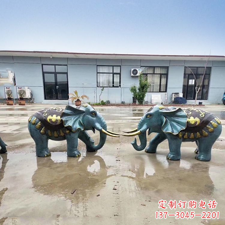 聊城优雅可爱的烤漆铜雕小象