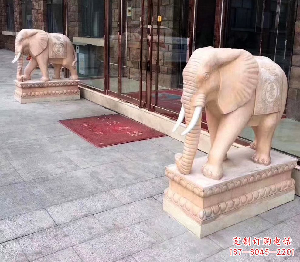 聊城刻绘石雕大象