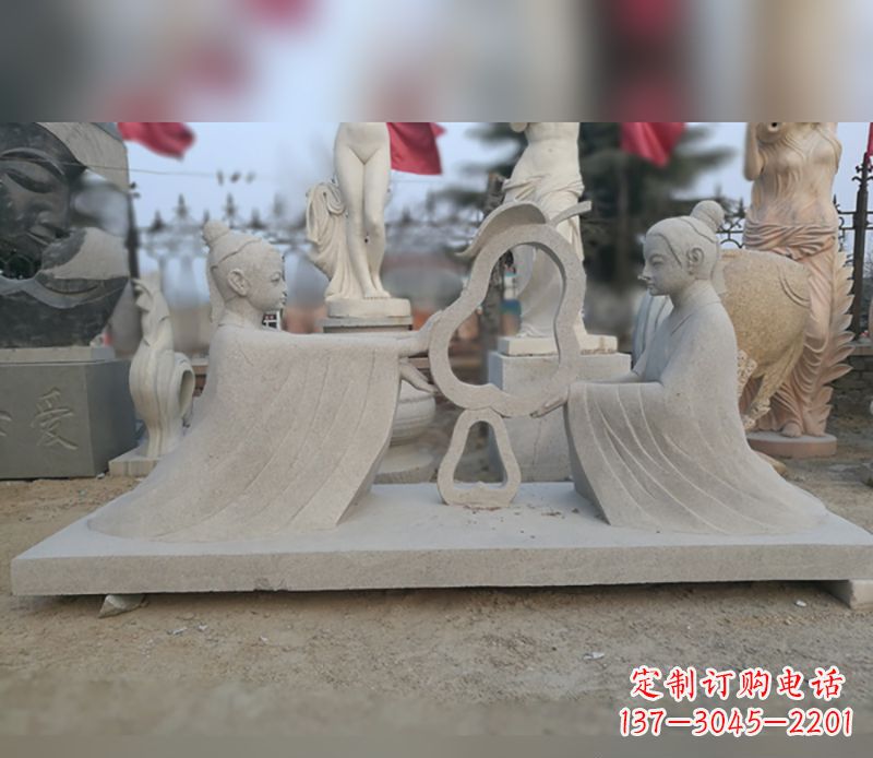 聊城孔融让梨石雕