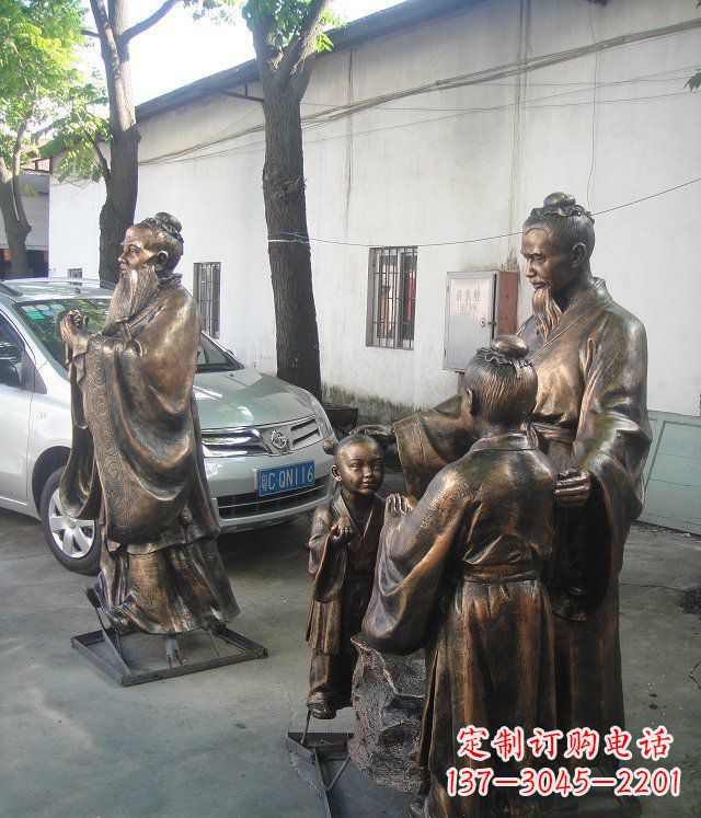 聊城孔融让梨校园景观铜雕