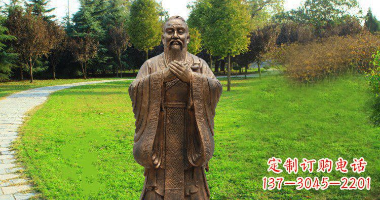 聊城传承中国历史文化,具有永恒魅力的孔子公园铜雕