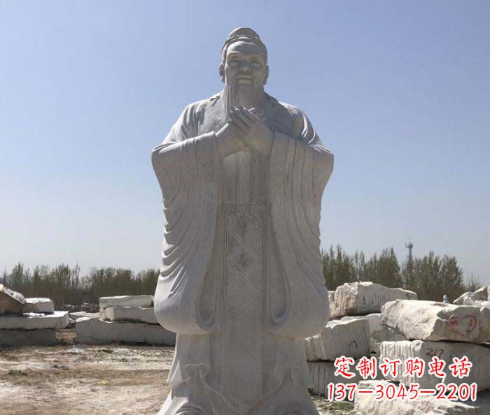 聊城孔子古代名人石雕 (3)