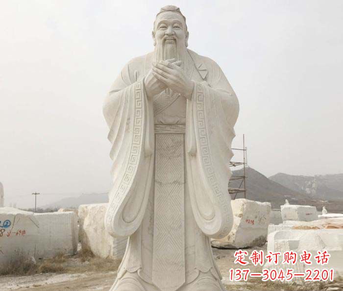 聊城孔子古代名人石雕