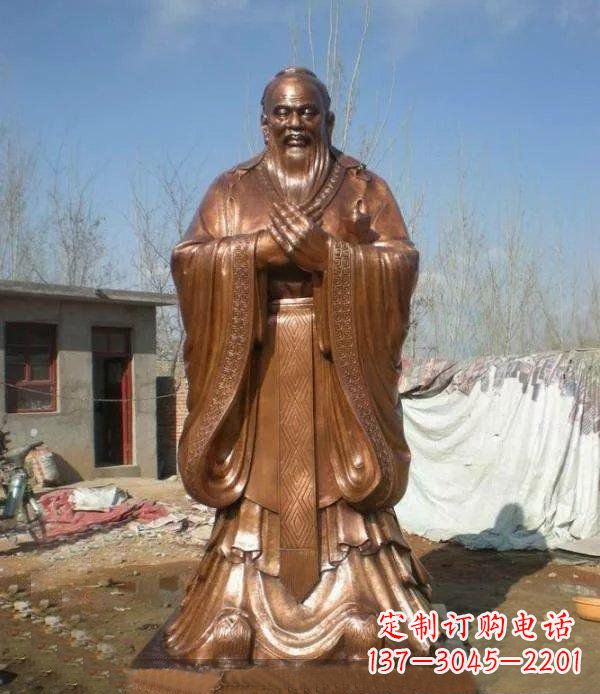 聊城孔子古代名人铜雕