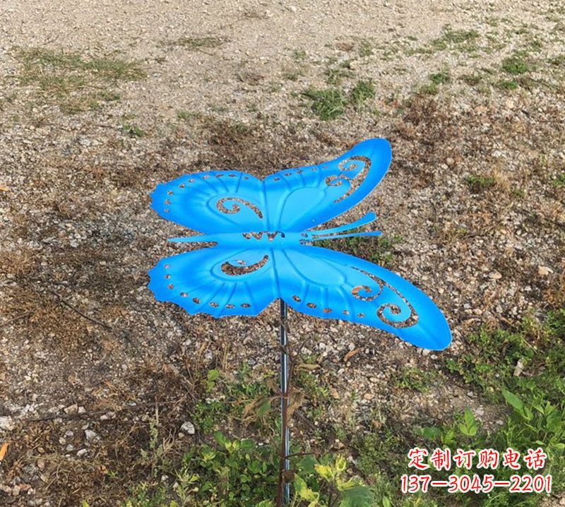 聊城蓝色不锈钢铁艺蝴蝶雕塑