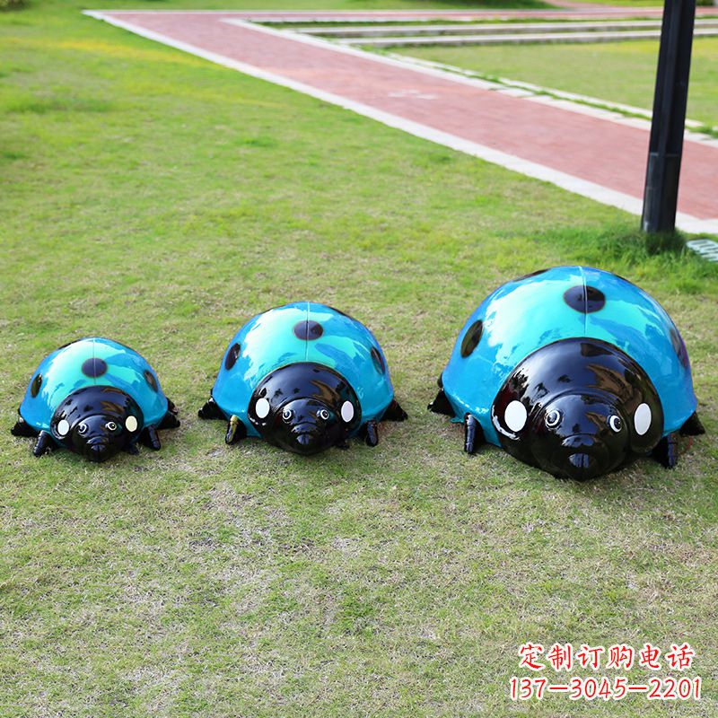 聊城中领雕塑青蓝瓢虫雕塑是一款独特而又精致的…