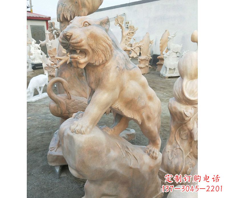 聊城老虎石雕公园十二生肖动物