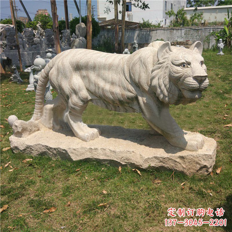 聊城中领雕塑推出老虎石雕艺术品,这是一种以花…
