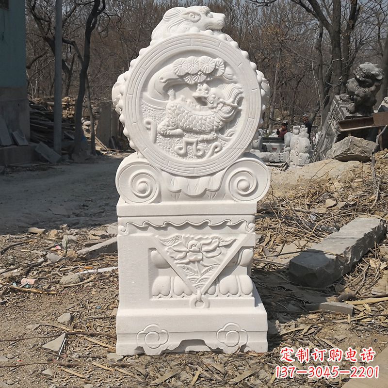 聊城老石狮子门墩雕塑,打造与众不同的定制雕塑