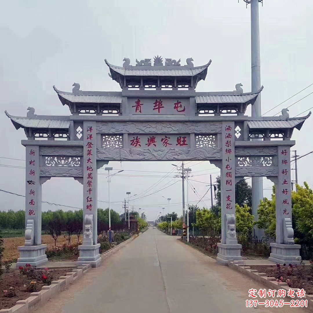 聊城精致牌坊雕塑,精美式微精致