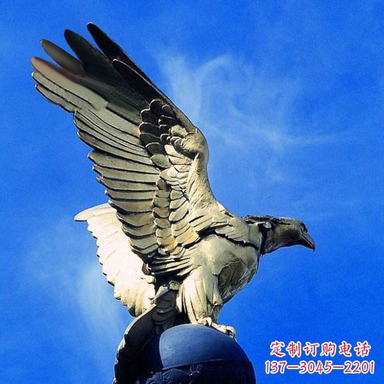 聊城老鹰玻璃钢仿铜雕塑