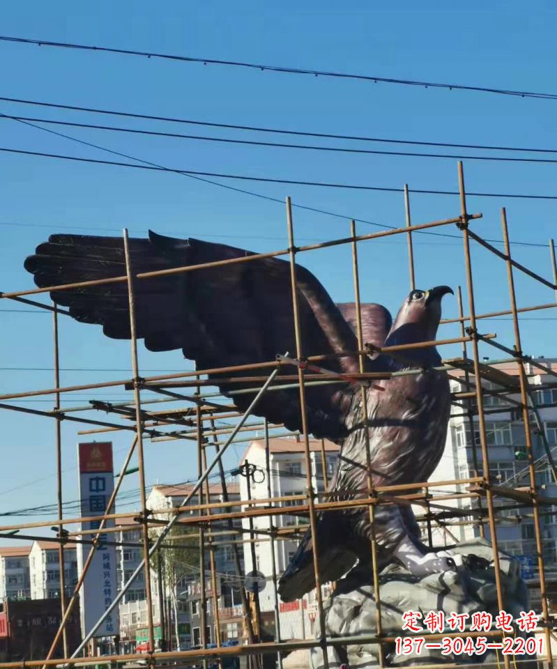 聊城老鹰动物铜雕