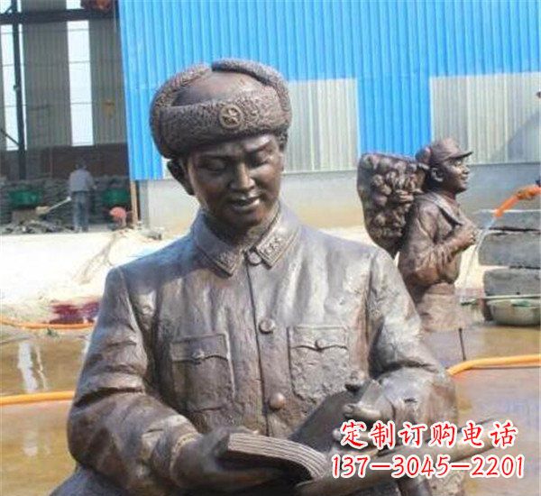 聊城中领雕塑:雷锋名人铜雕
