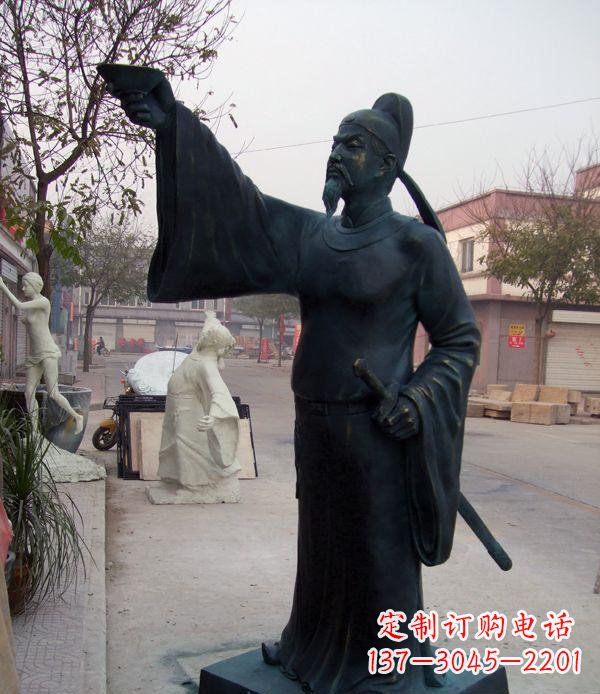 聊城李白诗仙铜雕,精美制作,永久传承