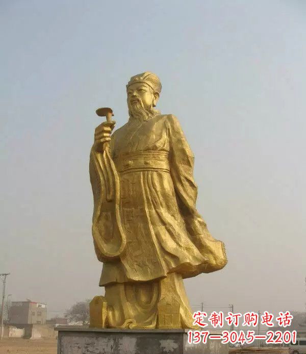 聊城精美绝伦的李时珍铜雕