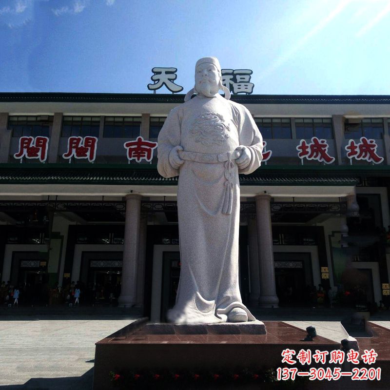 聊城喜迎百年李世民白玉雕像
