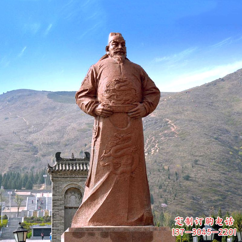 聊城『李世民传神砂岩石雕塑』