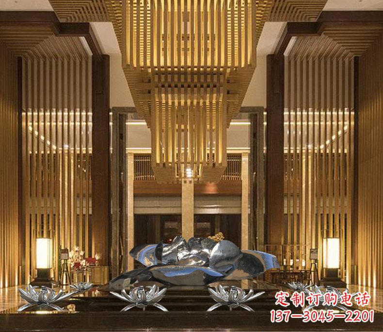 聊城专业定制莲花不锈钢雕塑