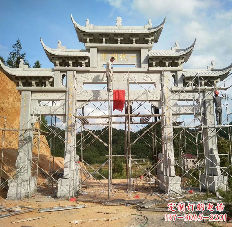 聊城临高石雕牌坊公园,让您找到最好的牌坊雕塑